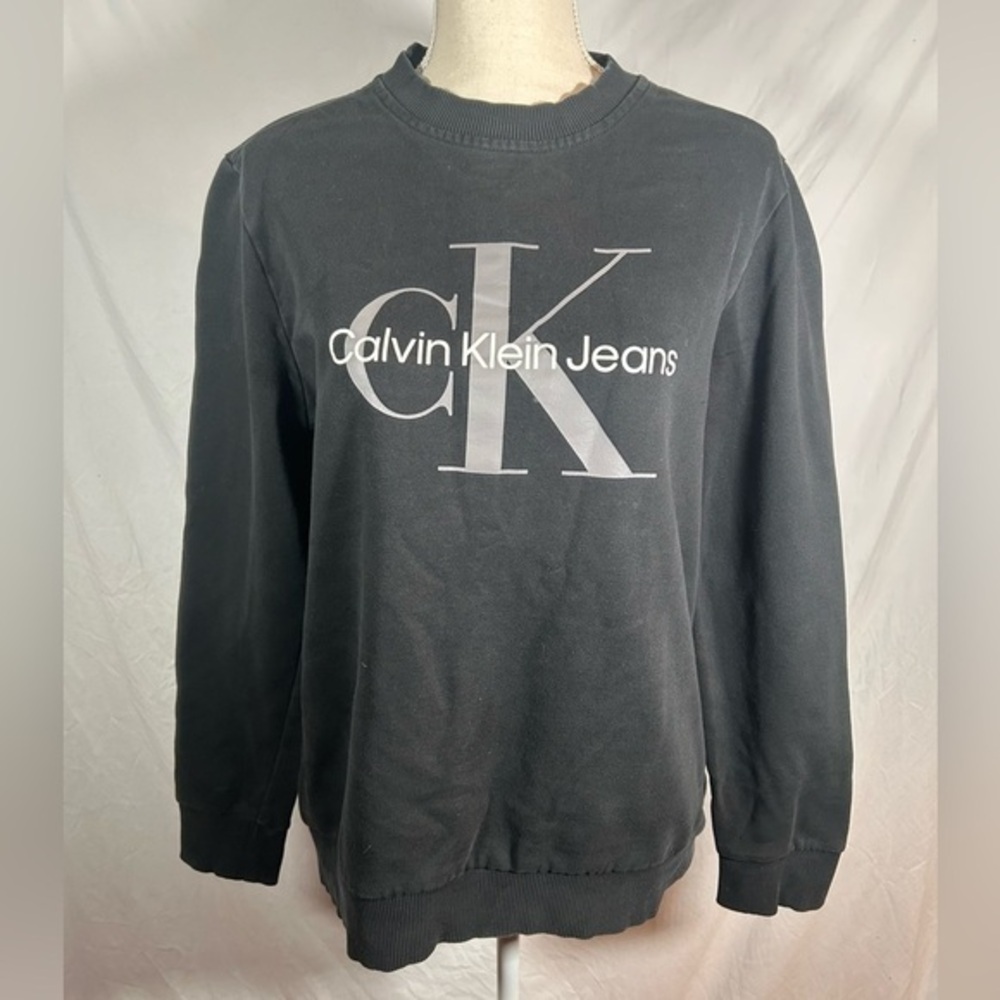Calvin Klein‎ Jeans Sweatshirt Men's Long Sleeve Graphic Logo Crew Neck Medium